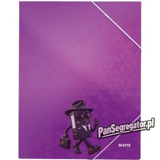 Teczka kartonowa z gumką WOW fioletowa 39820062 LEITZ