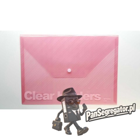 Teczka kopertowa A4 przezroczysta C330 różowa 0410-0016-13 Panta Plast