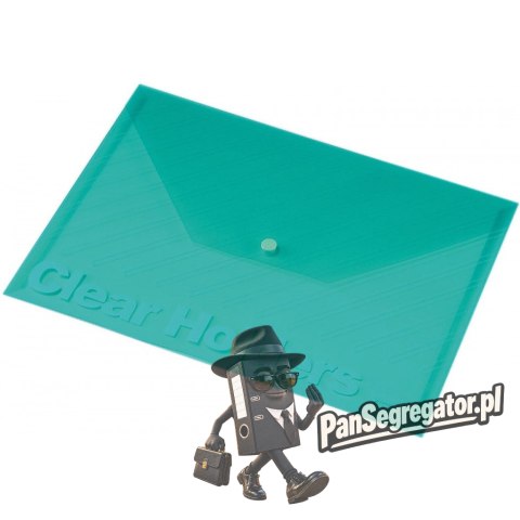 Teczka kopertowa A4 przezroczysta C330 zielona 0410-0016-04 Panta Plast