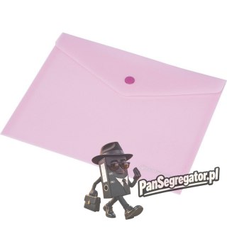 Teczka kopertowa A5 FOKUS przezroczysta różowa 0410-0036-13 Panta Plast