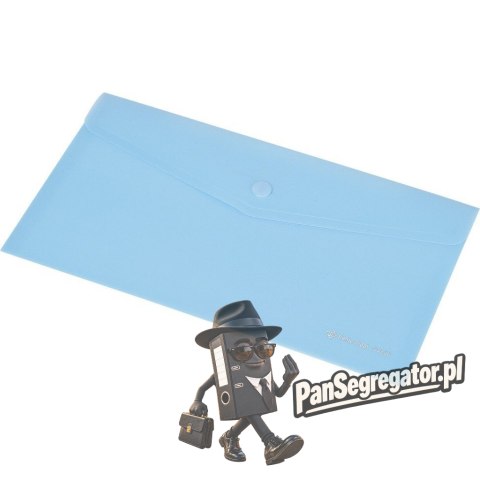 Teczka kopertowa A6 przezroczysta C4532 niebieska 0410-0052-03 Panta Plast
