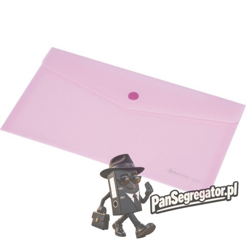Teczka kopertowa A6 przezroczysta C4532 różowa 0410-0052-13 Panta Plast
