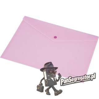 Teczka kopertowa DL FOKUS przezroczyta różowa 0410-0037-13 Panta Plast