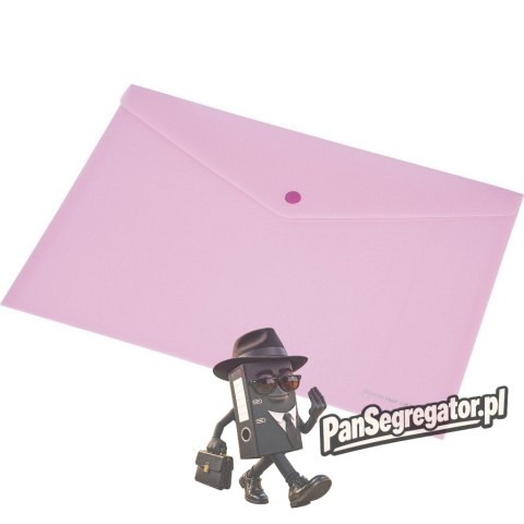 Teczka kopertowa DL FOKUS przezroczyta różowa 0410-0037-13 Panta Plast