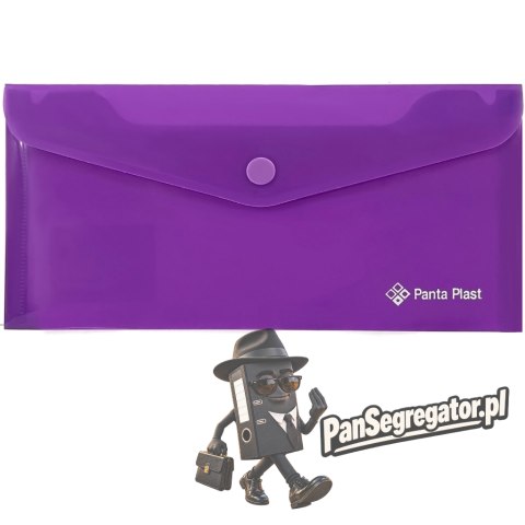 Teczka kopertowa DL PP NEON FIOLETOWY 0410-0087-15 PANTA PLAST