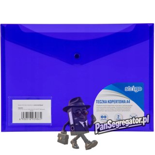 Teczka kopertowa PP A4 pozioma fioletowa 2kiesz. SF005 STRIGO