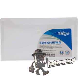 Teczka kopertowa PP DL pozioma przezroczysta SF013 STRIGO