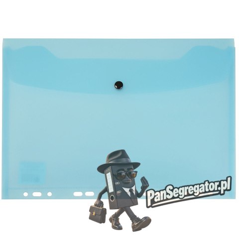 Teczka kopertowa na dokumenty A4 wpinana do segregatora PVC niebieska TP-12-03 BIURFOL
