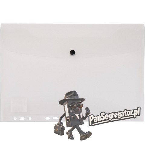 Teczka kopertowa na dokumenty A4 wpinana do segregatora PVC przezroczysta TP-12-05 BIURFOL