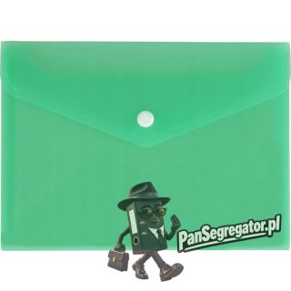 Teczka kopertowa na dokumenty A5 satyna PP zielona TKS-02-12 BIURFOL