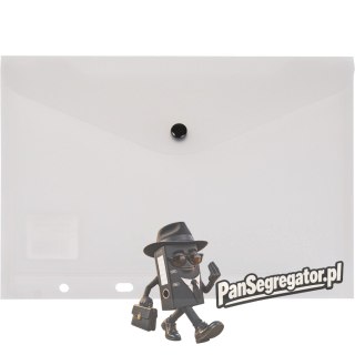 Teczka kopertowa na dokumenty A5 wpinana do segregatora PVC przezroczysta TP-12-11 BIURFOL