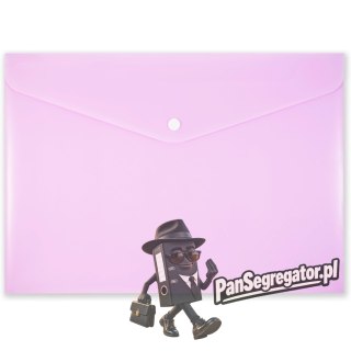 Teczka kopertowa na zatrzask A4 PP-113 różowa pastelowa TT7942 PENMATE