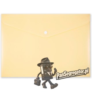 Teczka kopertowa na zatrzask A4 PP-113 żółta pastelowa TT7941 PENMATE