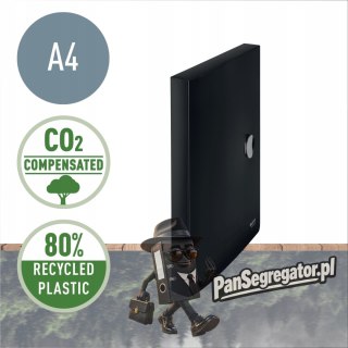 Teczka poszerzana Recycle A4 PP, czarna 46230095 LEITZ