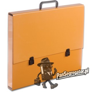 Teczka szkolna z rączką A3 5.5cm pomarańczowa pastelowa TT7182 TADEO