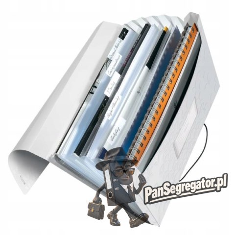 Teczka z 6 przegródkami PP Leitz WOW, biała 45890001