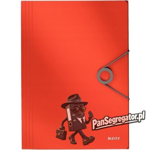 Teczka z gumką A4 PP SOLID jasnoczerwona 45631020 LEITZ