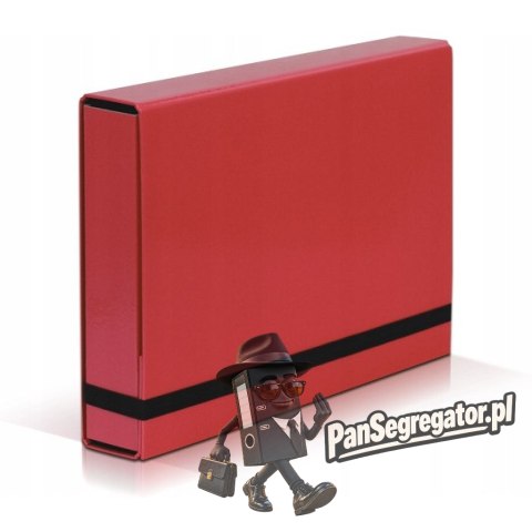 Teczka z gumką BOX CARIBIC czerwona 5cm 341/21 VAUPE