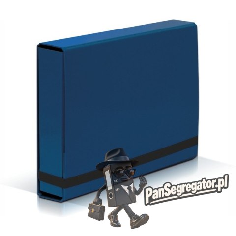 Teczka z gumką BOX CARIBIC niebieska 5cm 341/03 VAUPE