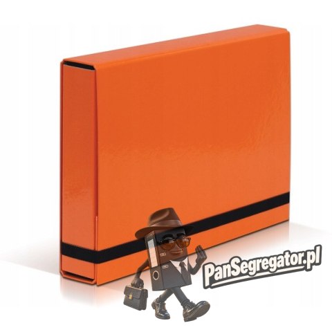 Teczka z gumką BOX CARIBIC pomarańczowa 5cm 341/16 VAUPE