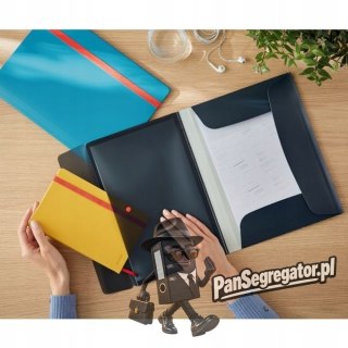 Teczka z gumką i kieszonką, PP, szara 46190089