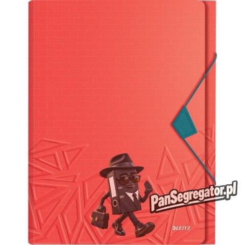 Teczka z przegródkami Leitz Urban Chic, PP, A4, mieści 250 kartek, czerwona 39970020