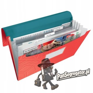 Teczka z przegródkami Leitz Urban Chic, PP, A4, mieści 250 kartek, czerwona 39970020