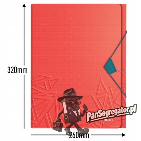 Teczka z przegródkami Leitz Urban Chic, PP, A4, mieści 250 kartek, czerwona 39970020