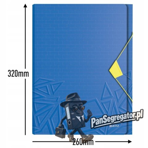 Teczka z przegródkami Leitz Urban Chic, PP, A4, mieści 250 kartek, niebieska 39970032
