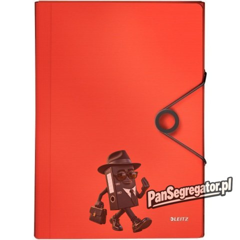 Teczka z przegródkami PP LEITZ SOLID jasnoczerwona 45791020