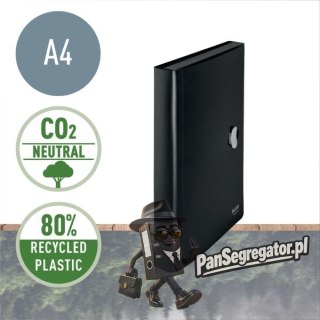 Teczka z przegródkami Recycle A4 PP, czarna 46240095