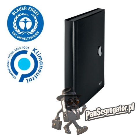 Teczka z przegródkami Recycle A4 PP, czarna 46240095