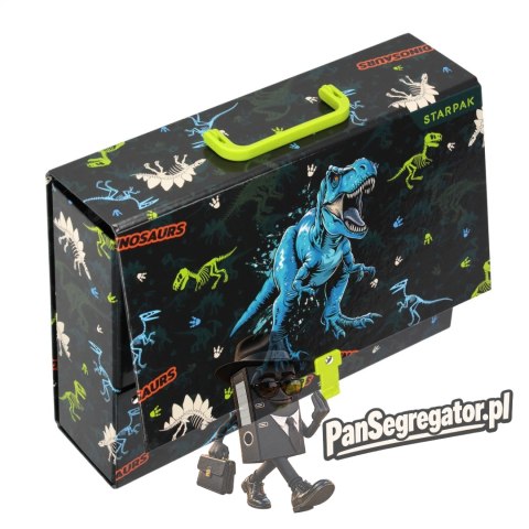 Teczka z rączką A4 9cm DINO GLOW 559319 STARPAK