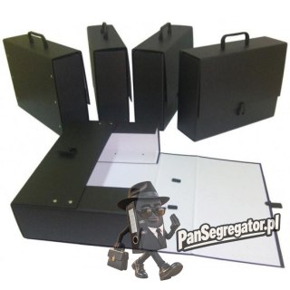 Teczka z rączką MAXI 2 czarna 10cm DELFIN