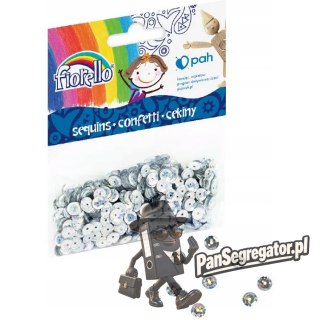 Cekiny konfetti FIORELLO GR-C14-6S kółka srebrne 170-2513