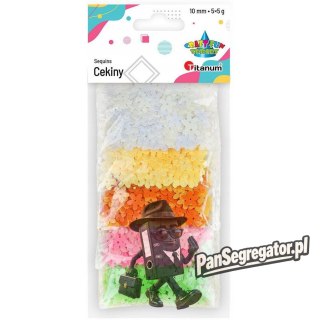Cekiny kwiaty 10mm 5x5g. pastelowe TITANUM 268436