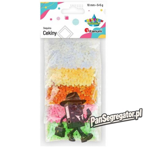 Cekiny kwiaty 10mm 5x5g. pastelowe TITANUM 268436