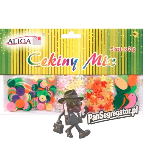 Cekiny pastelowe mix 5 wzorów i kolorów WMT-101 ALIGA