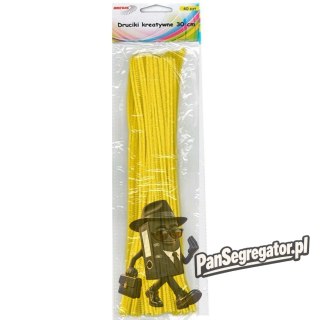 Druciki kreatywne dr12 żółte 30cm(40) BREWIS