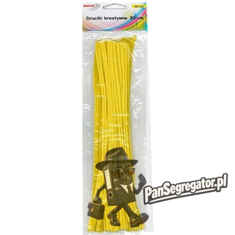 Druciki kreatywne dr12 żółte 30cm(40) BREWIS