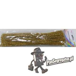 Druciki kreatywne dr15 złote metaliczne 30cm (40) BREWIS