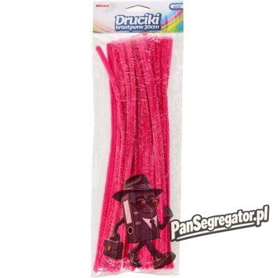 Druciki kreatywne dr19 różowe 30cm (40) BREWIS