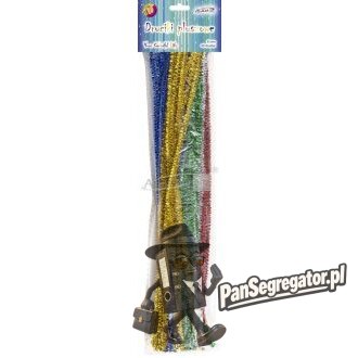 Druty kreatywne METALIK 6mm (40szt.) DP-6372 ALIGA