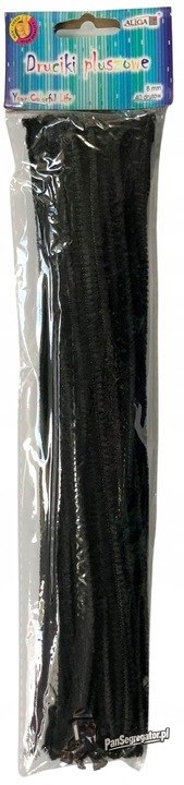Druty pluszowe DPK-16 czarne ALIGA