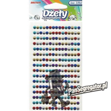 Dżety samoprzylepne 8mm mix kol. (88szt.) DS79 BREWIS