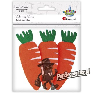 Filcowe MARCHEWKI 3D 3szt. 472947 TITANUM