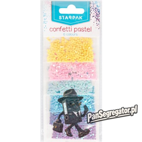 Konfetti pastelowe 6 kol. x 2g. 457123 STARPAK