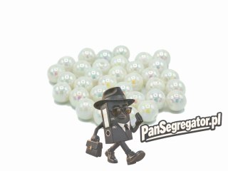 Koraliki plastikowe opalizujące perłowe 10mm (80szt.) PJ-0836 ALIGA
