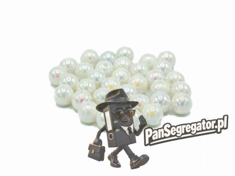 Koraliki plastikowe opalizujące perłowe 10mm (80szt.) PJ-0836 ALIGA