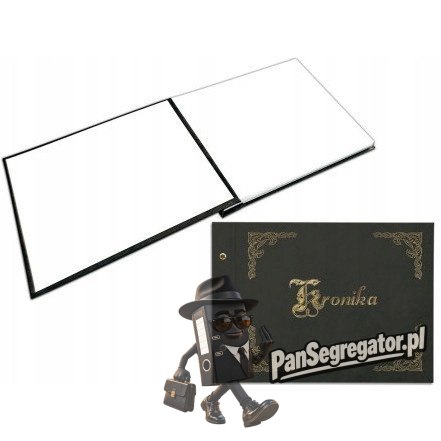 Kronika 345x255mm pozioma złocona czarna 1824-319-018 WARTA